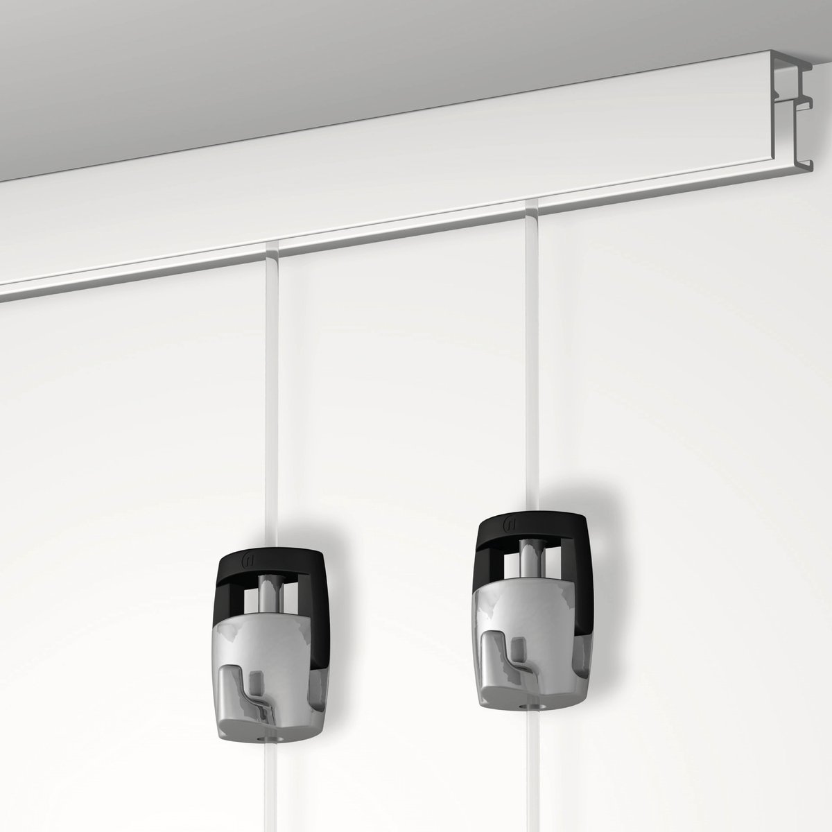 Artiteq - Newly Schilderijrail R10 - Ophangsysteem Schilderijen / Lijsten / Posters - Zonder Boren - 1,5 Meter Rail - Complete Set - Wit Overschilderbaar - Ophangrail Muurmontage