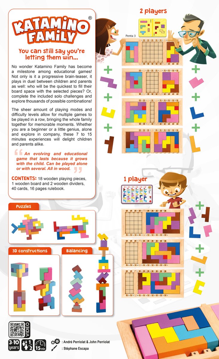 Gigamic - Katamino Family - Tweespelers spel - Evolutionair en Educatief spel — cadeau in Spellen & Speelgoed - foto 7