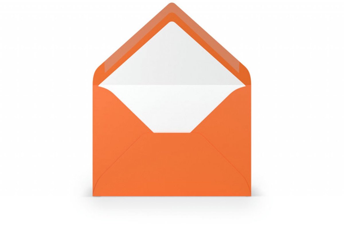 PAPERADO 50 enveloppen DIN B6 geribbeld oranje, 100 g/m² zonder venster 125 x 178mm PAK VAN 50 STUKS