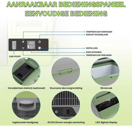 MKSS® Auto Koelkast - Mini Koelkast - Elektrische Koelbox Elektrisch 12v 230 Volt van MKSS — afbeelding 2