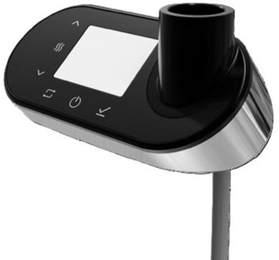 Plieger Nexus thermostaat WIFI 14x6.6x6cm ovaal chroom/zwart