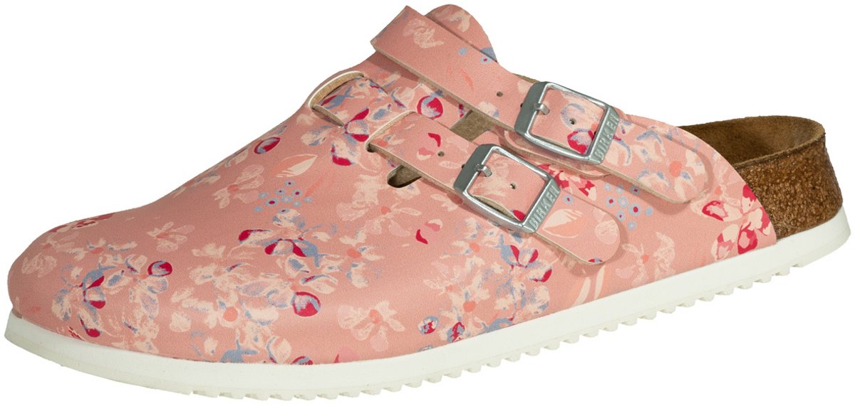 Birkenstock Kay SL Dames Werkklompen Flower Field Rose Narrow-fit |  Roze | Imitatieleer | Maat 37