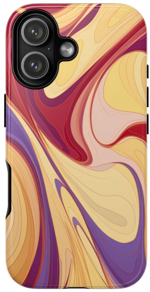 Abstracte Gedraaide Marmerlook – Telefoonhoesje Geschikt voor iPhone 17