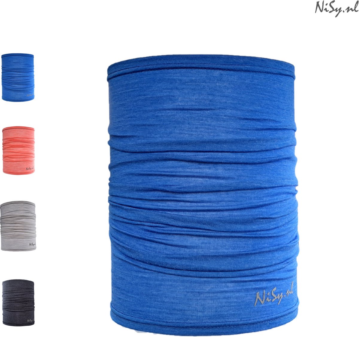 NiSy.nl 100% Merino Wol Nekwarmer | Premium Soft-Touch | Sjaal | Unisex | One Size | Blauw