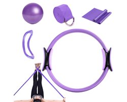 Pilates Ring - Weerstandsbanden - Pilates bal - Yoga ring set - Accessoires voor Thuisgymnastiek - Ideaal voor fitness en flexibiliteitsoefeningen - Complete Lichaamsverstevigingsset