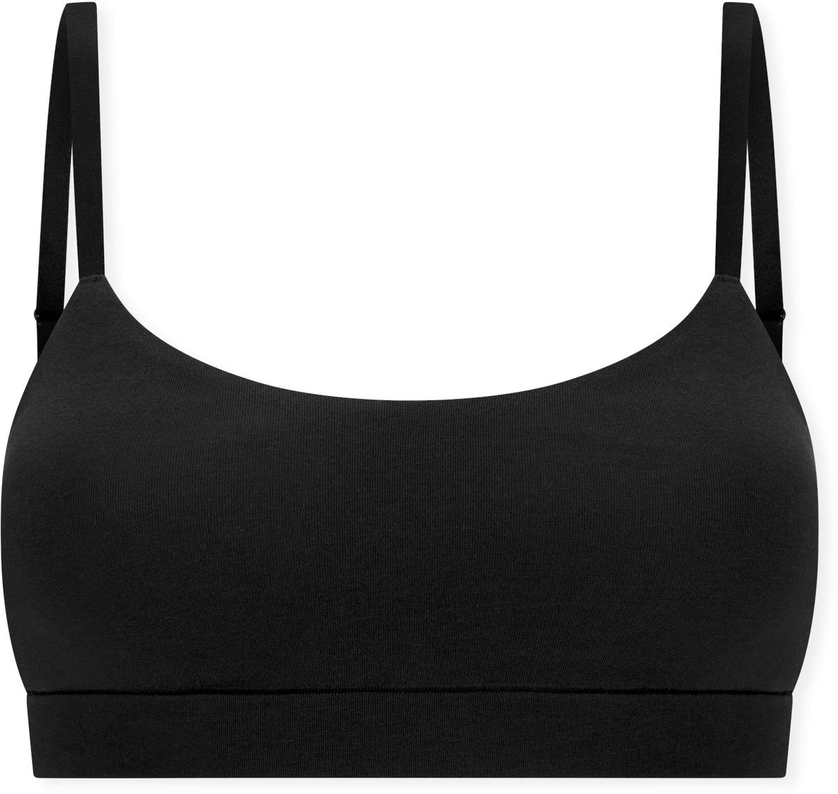 Schiesser Bustier Unique Cotton met uitneembare pads - Dames Beha zwart