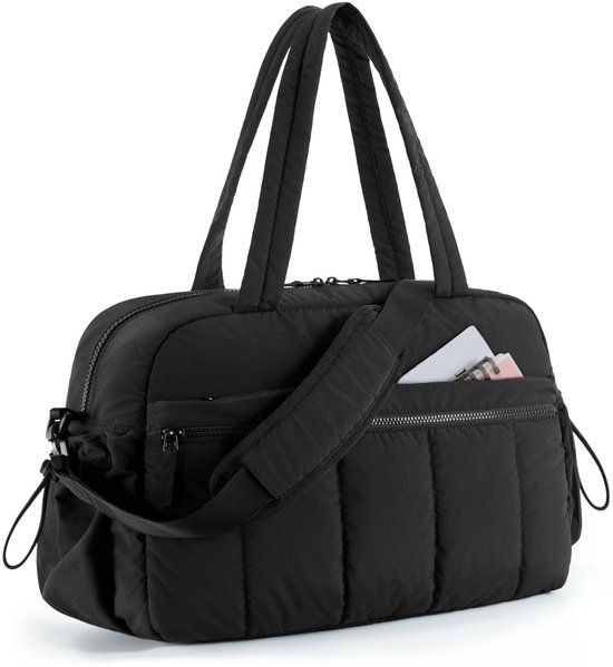 Geweo Reistas Handbagage 40x30x20 - Weekendtas dames - handbagage vliegtuig -handbagage tas ryanair transavia - Zwart