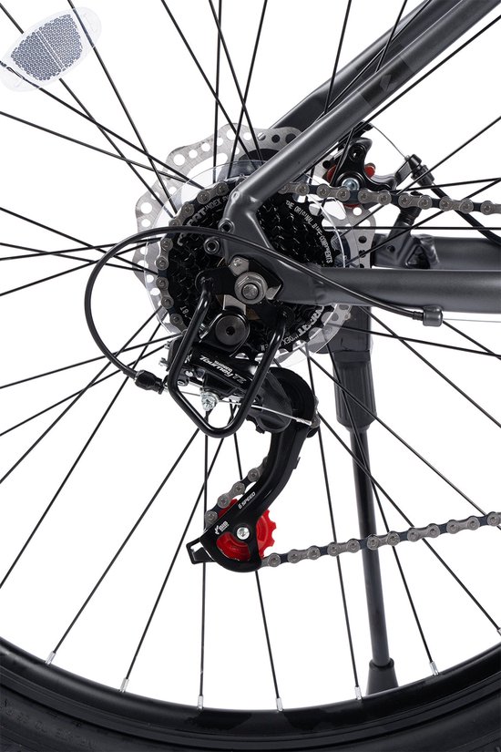 Merax 29 Inch Mountainbike Hardtail - 100mm Voorvork - 21 Versnellingen Shimano Tourney - Aluminium Frame - Mechanische Schijfremmen - Trekkingfiets voor Volwassenen 175-190cm - Grijs van Merax — afbeelding 5