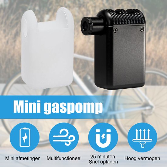 longziming Draagbare Mini Elektrische Fietspomp - Klein & Licht - Oplaadbaar - Voor MTB en Racefiets - Fiets Luchtcompressor - Noodgevallen buitenshuis — afbeelding 3