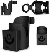 Lionelo Ove - bekerhouder en telefoonhouder - bekerhouder, flessenhouder - accessoires, smartphonehouder - universeel – aangepast aan de meeste flessen en smartphones - 360° bevestigingssysteem