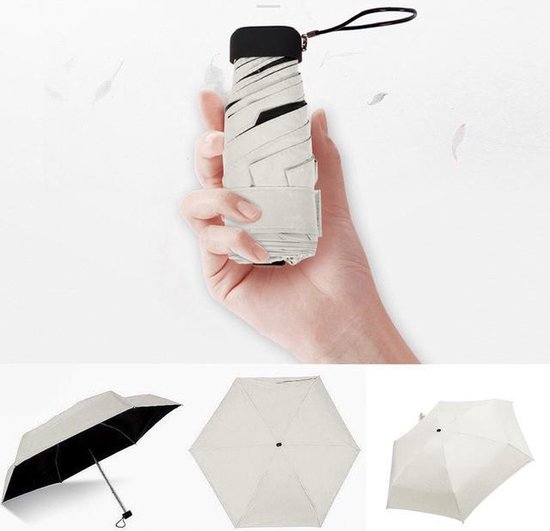 Parapluie léger | Mini parapluie | Parapluie de sac à main | Beige