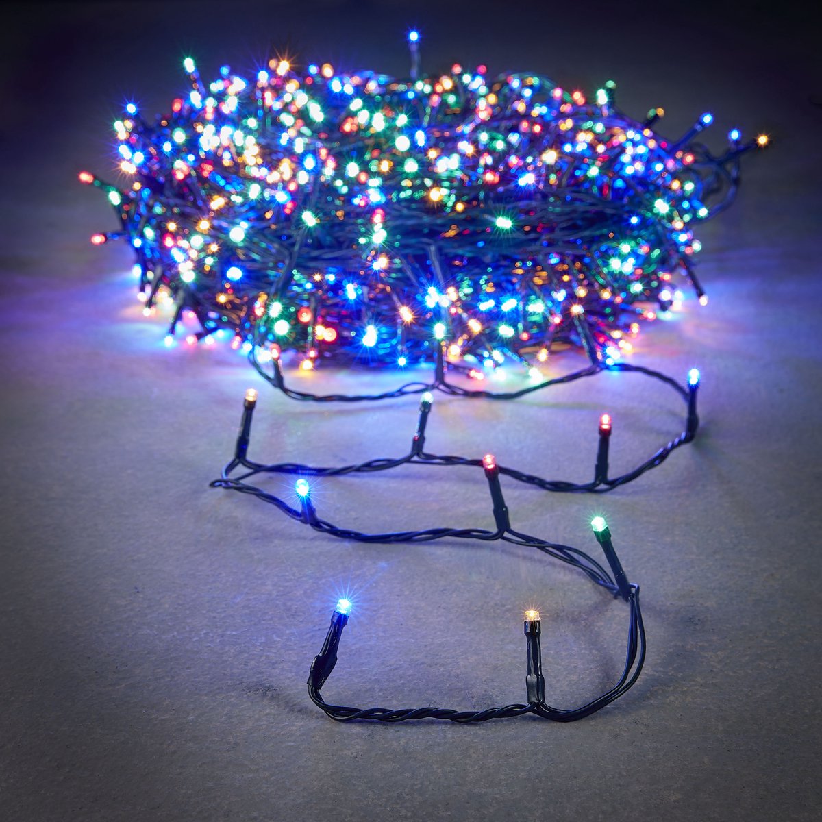Luca Lighting Snoer multicolour 1000led IP44 en timer - L2000cm - 20m