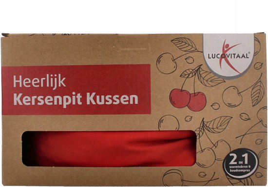 kussen carré en noyaux de cerise Lucovitaal