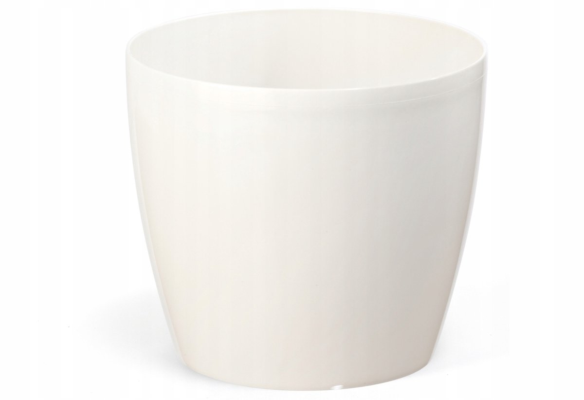 Bloempot Magnolia Glad 21cm Crème - Stijlvolle Kunststof Pot