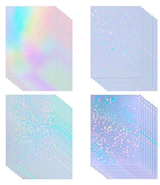 Holografische heldere raamfolie iriserende raam dichroïsche folie decoratieve glassticker zelfklevende regenboog cellofaanrol(50x300 cm