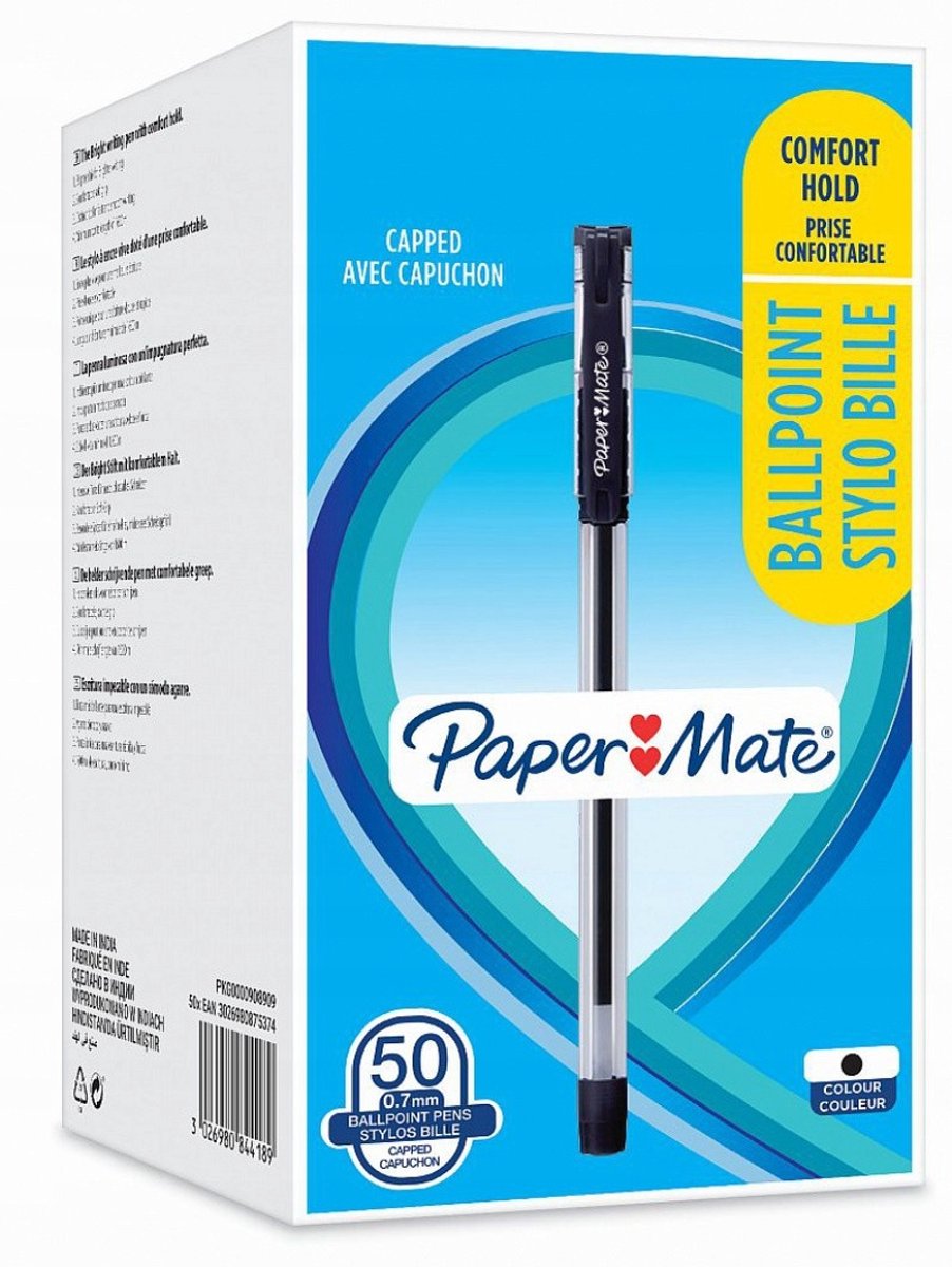 Paper Mate Zwarte Pen 0.7mm - Vloeiend Schrijven