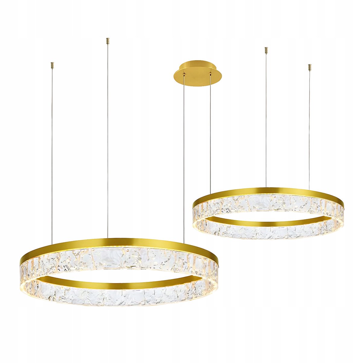 Toolight LHJ048-CP2 LED Plafondlamp Goud 2 Cirkels Glamour