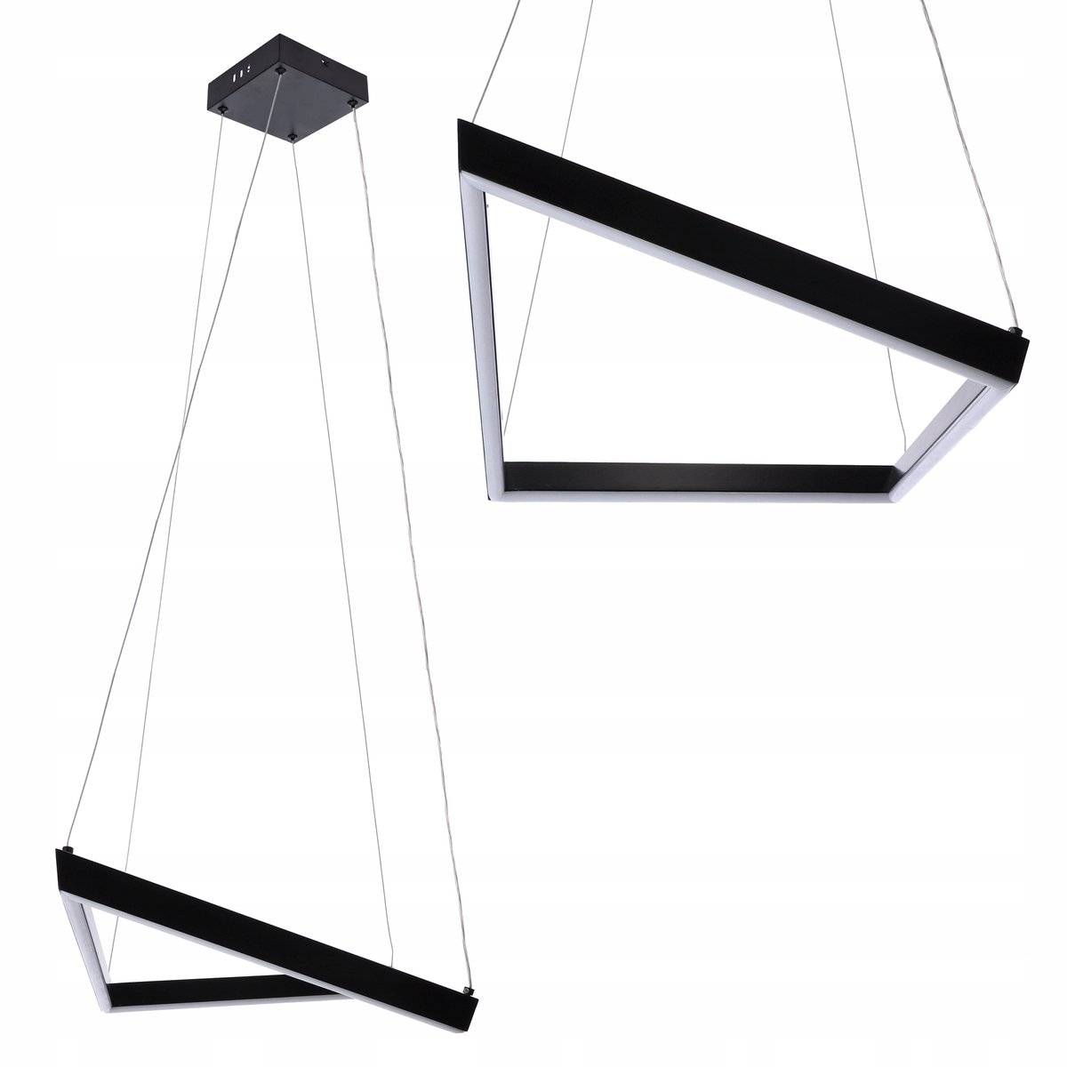 Moderne LED Hanglamp 102W Zwart - Stijlvolle Verlichting voor Woonkamer