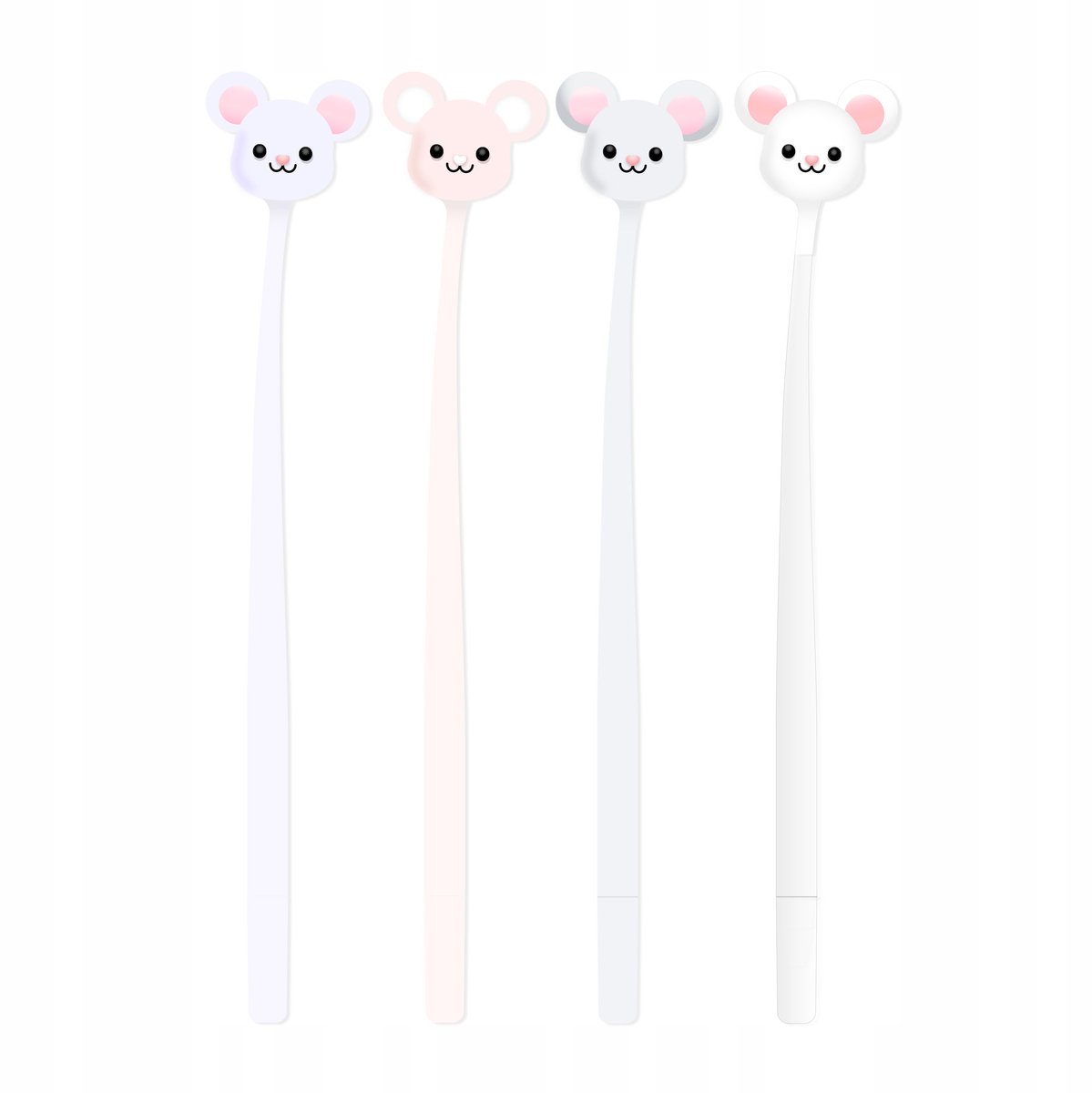 STRIGO Gelpen Muisjes Collectie - Pastelkleuren, Blauwe Inkt