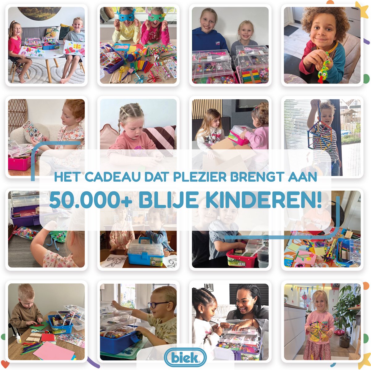 Knutselkoffer XXL BIEK20® Blauw - Inclusief E-Book - Knutselpakket - Knutselen Jongens - Creatief Speelgoed - Knutseldoos - Knutselset - Knutselen voor Kinderen — afbeelding 4