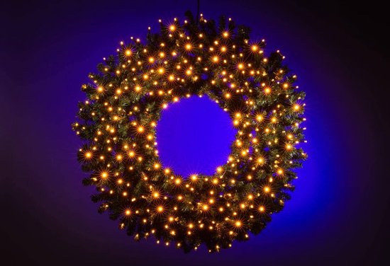 Blynx Kerstkrans met Verlichting Buiten · Ø 100 cm · 140 LED lampjes · Koppelbaar · IP67 · incl. startkabel