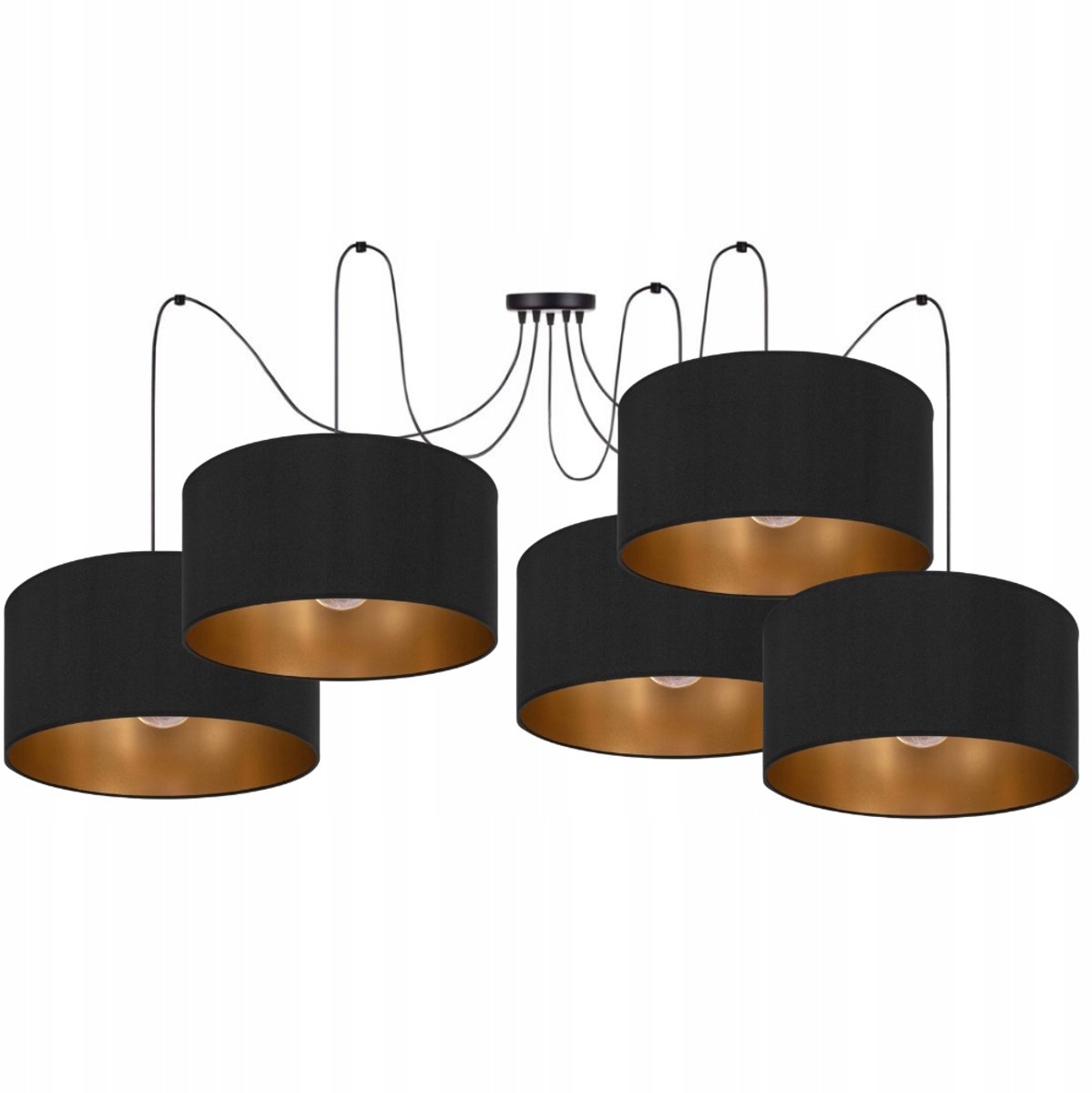 Merkloze Hanglamp Spider Luna, 5xE27, 200cm Hoogte