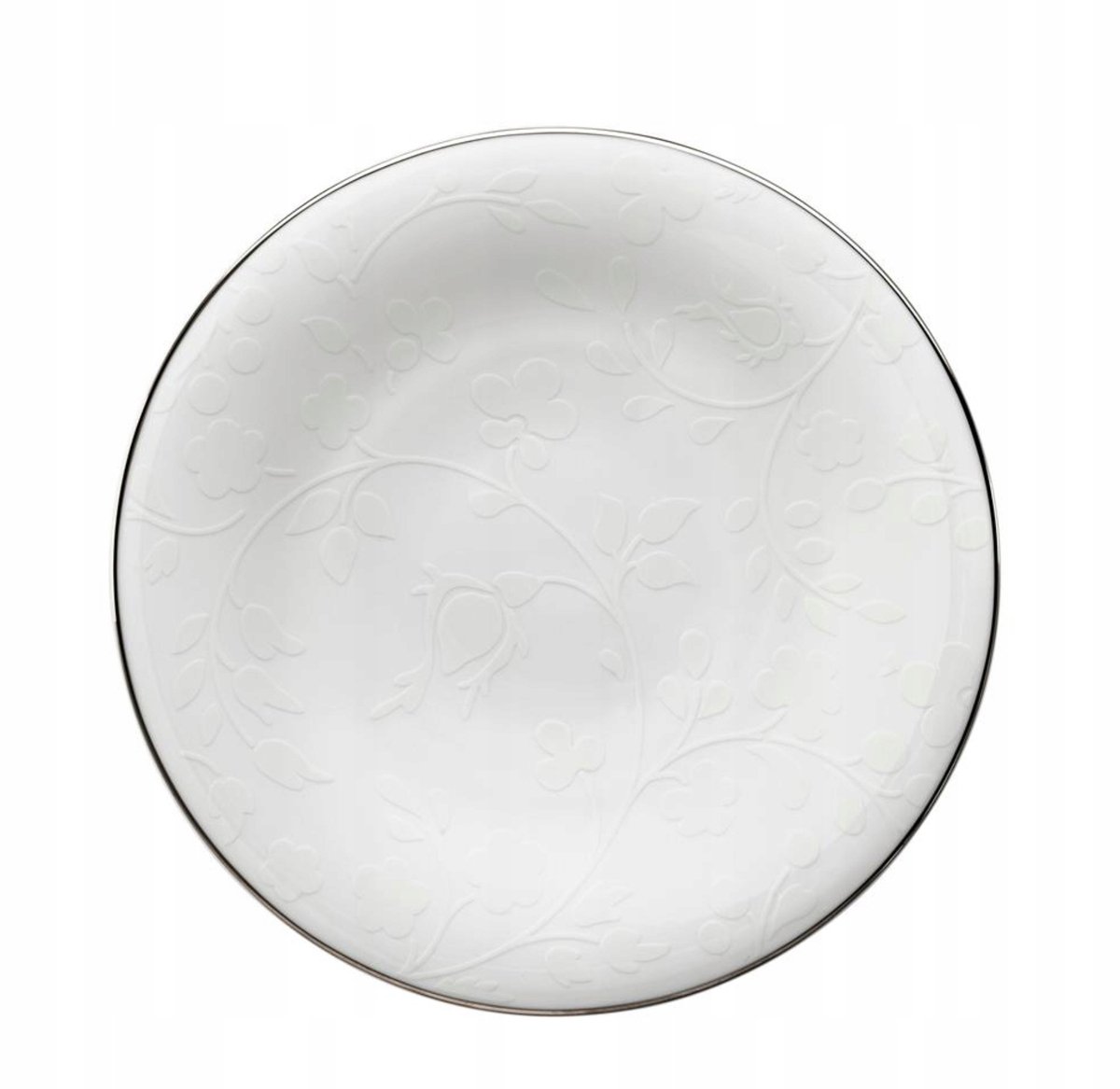 Porseleinen dessertbord 21cm Bianca met platina rand