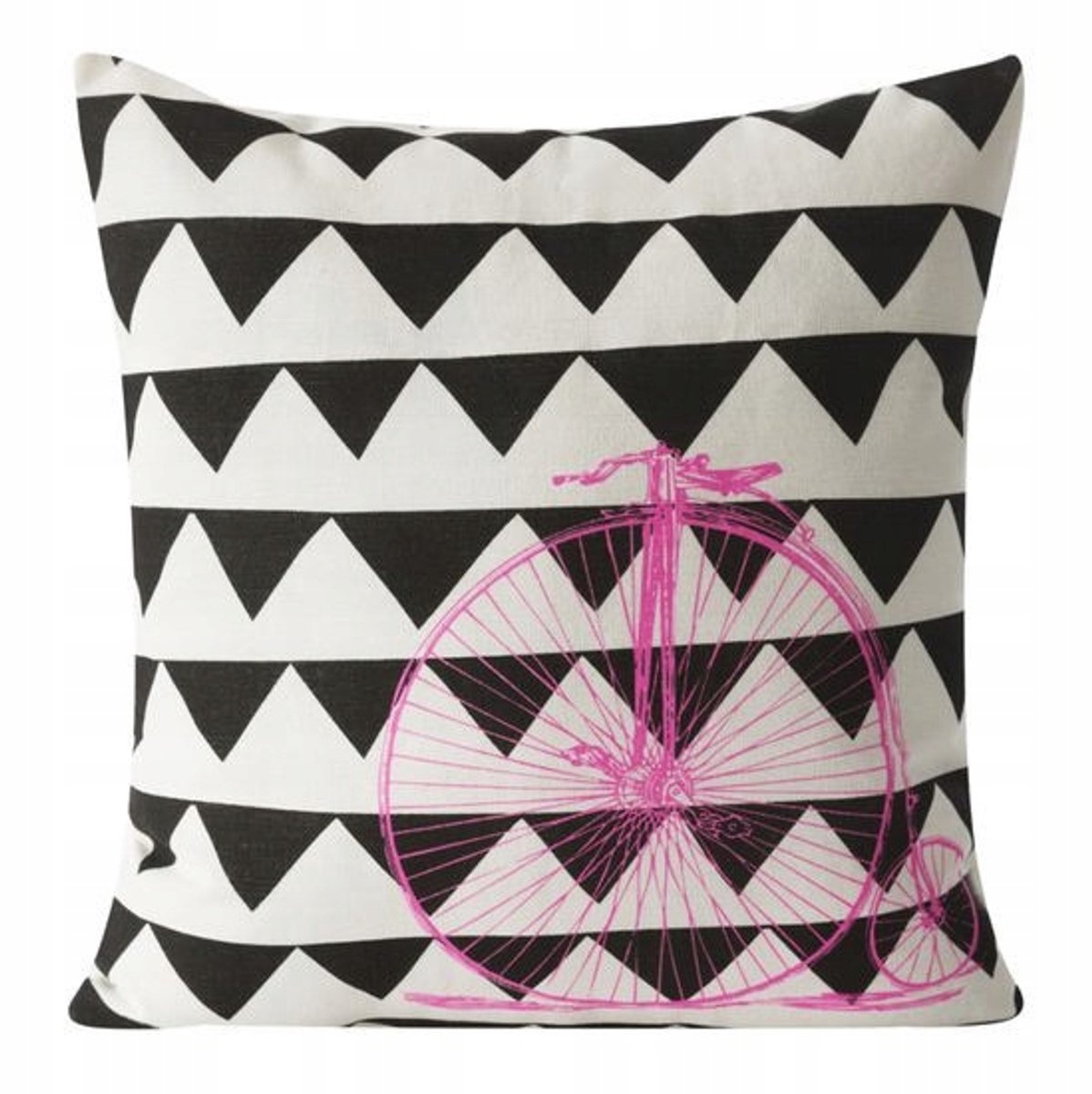Decoratieve Kussensloop 40x40cm - Neon Roze Fiets