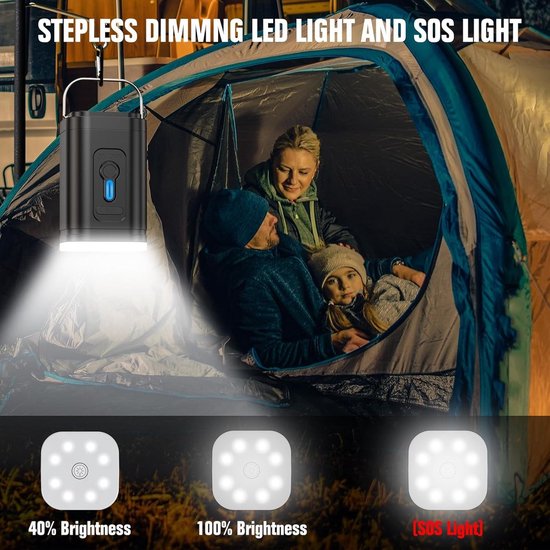Luchtpomp - Luchtbedpomp - Elektrische Pomp - Draagbare elektrische luchtpomp - Draadloze luchtcompressor - Opblaasbare kussen - Luchtbedden - Boot - Camping - Zwemring - Met verlichting - Oplaadbaar - Luchtkussen voor zwembad drijvers - Zwart van Merkloos — afbeelding 4