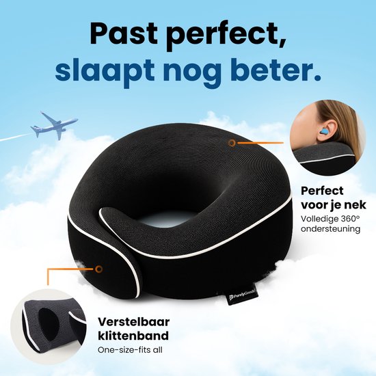 Nekkussen, reiskussen, opblaasbaar vliegtuig, U-vormig nekkussen