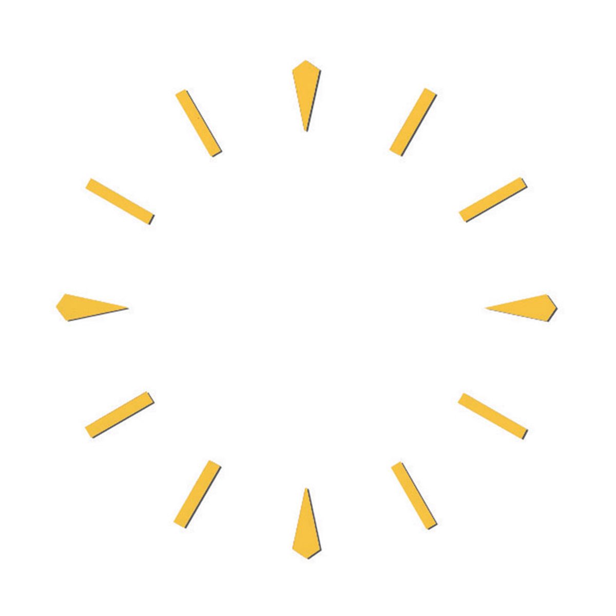 Nummerset staven messing geel L=15mm