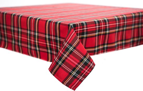 TextilDepot24 Landhaus geruite tafelkleden, kleur en afmetingen naar keuze, 100% katoen (130 x 240 cm rechthoek, rood-wit geruit