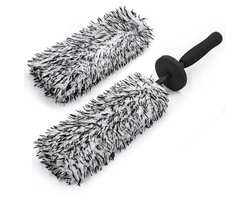 velgenborstel-auto - plat - krasvrij - extra pad - microvezel-borstel - flexibele velgenborstel - aluminium velgen - zwarte velgen - velgen poetsen - velgen schoonmaken - velgen wassen - autopoets-borstel - velgen reinigen - smalle velgenborstel