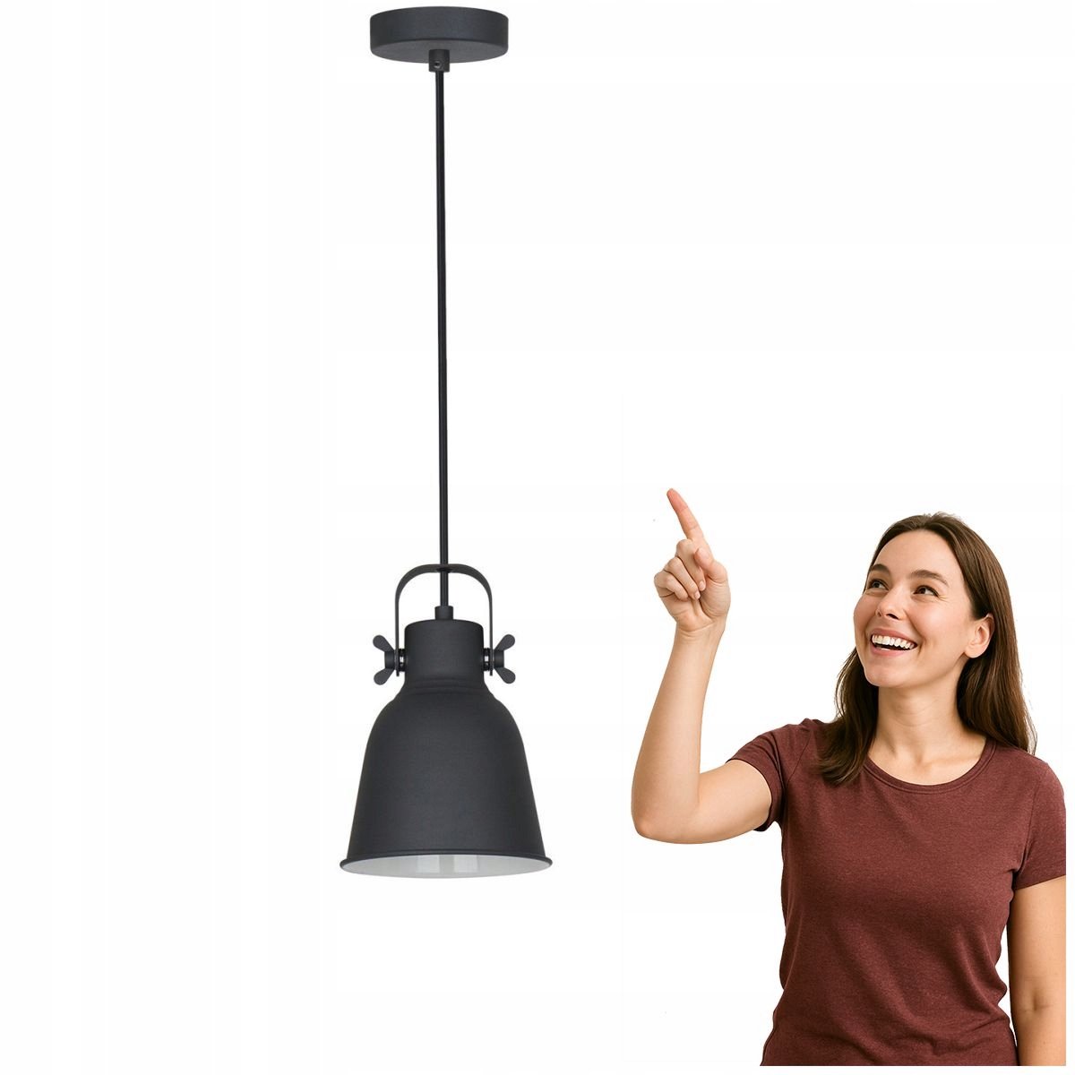 Lavare Hanglamp Zwart Wit Scandinavisch Design - Italux