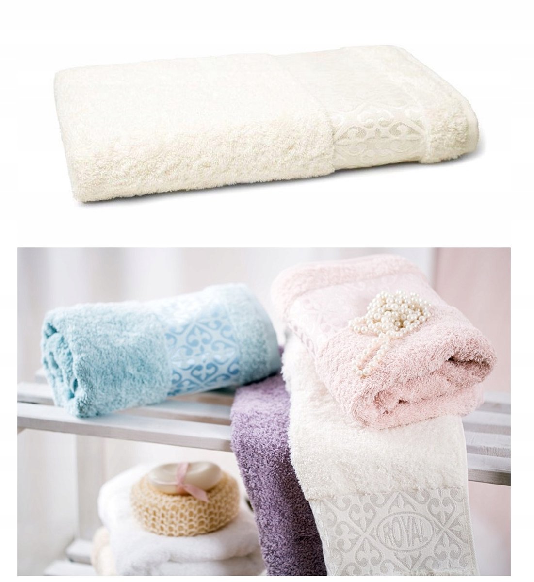 Zachte Badstof Handdoek 70x140 cm - 500g/m² - Crème