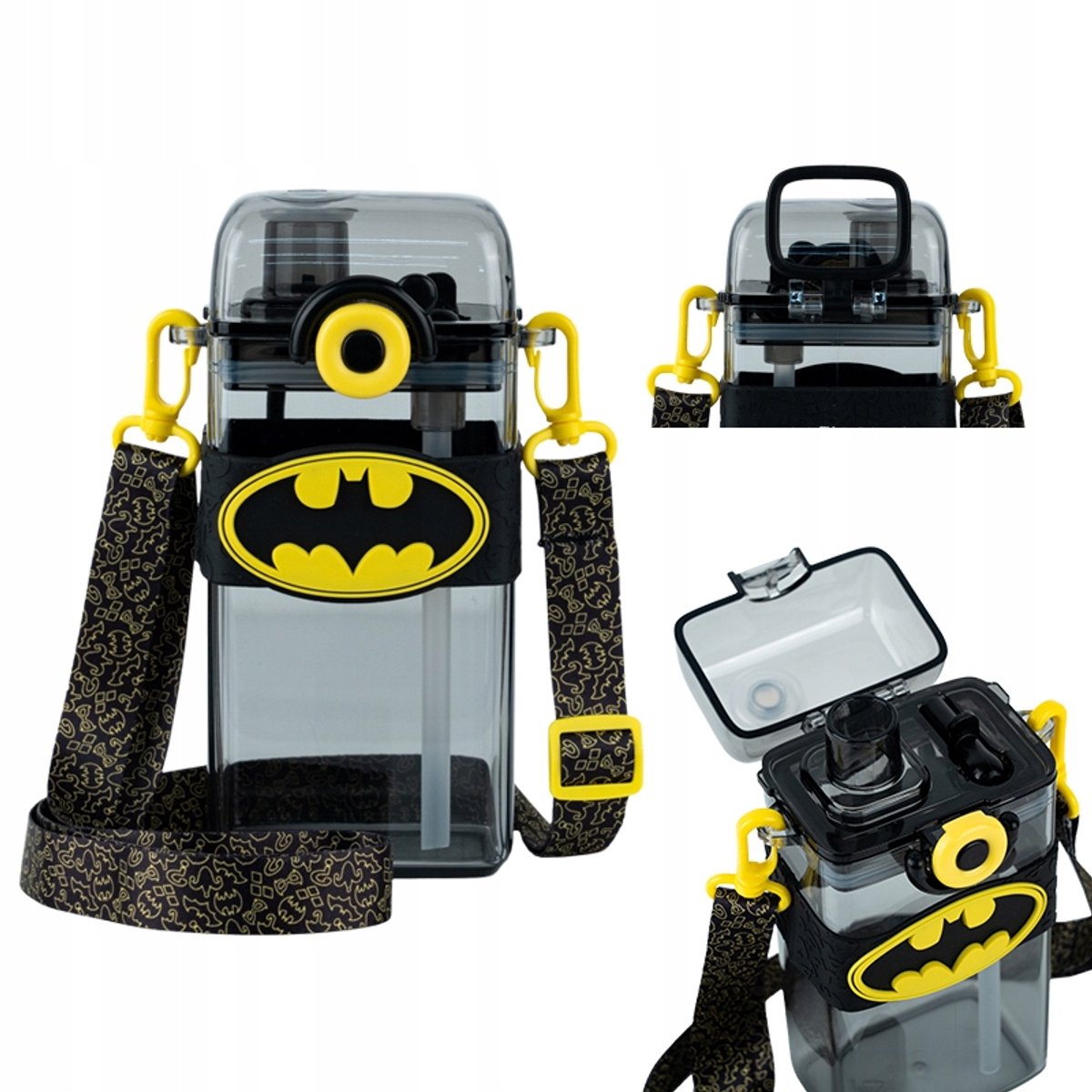 Kite Batman Bidon 500ml - Tritan Water Bottle met Rietje