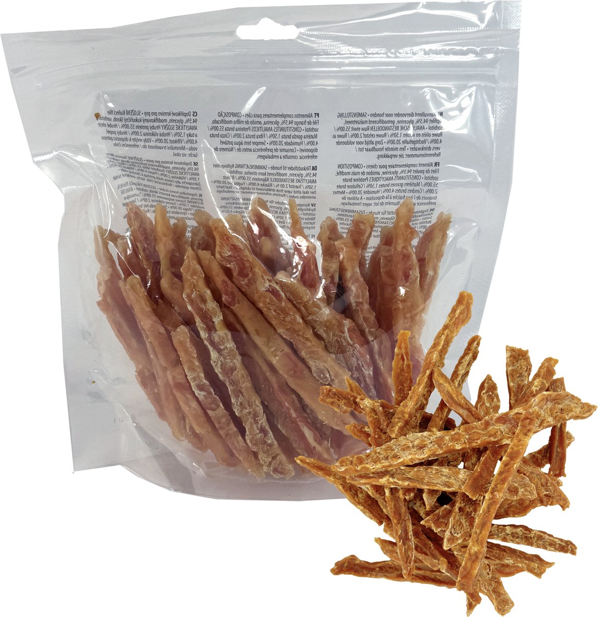 I AM Chicken Strips - Eiwitrijke Honden Snack - Licht Gedroogd, 500 Gr
