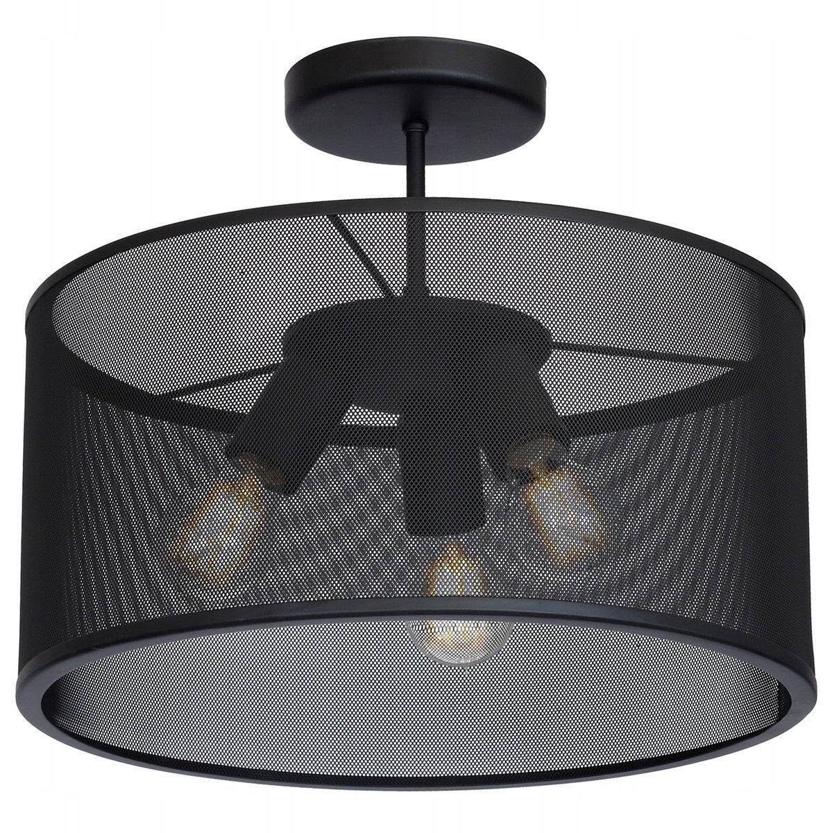 Felix 3 Plafond Lamp Zwart E27 Metaal