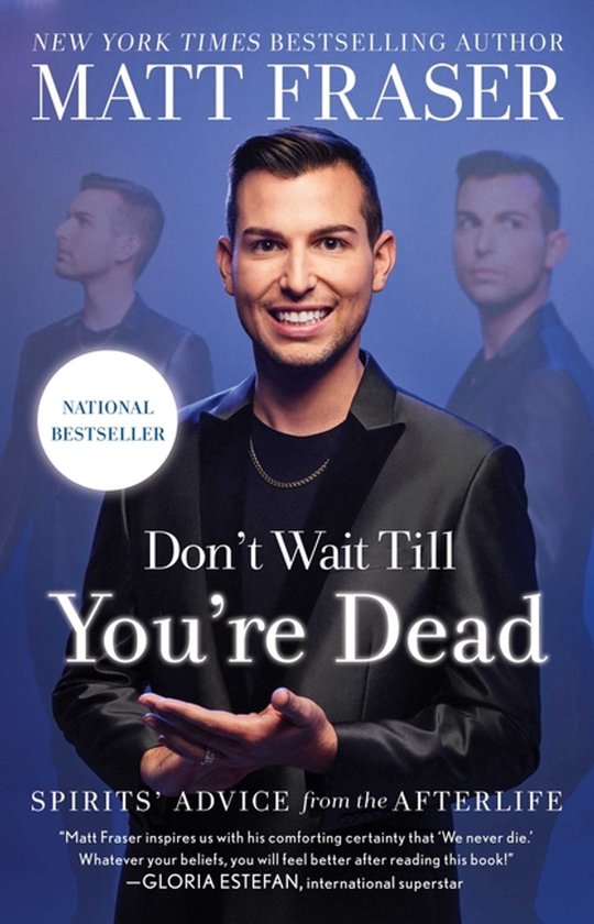 Boek "Don't Wait Till You're Dead" met auteur Matt Fraser op de voorkant. Nationale bestseller.