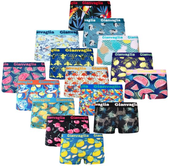 GIANVAGLIA® Boxers Femme | Paquet de 15 | Design 456