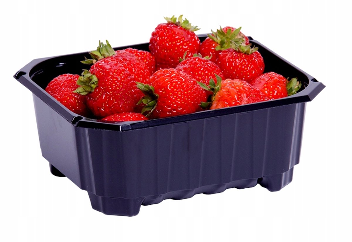 Zwarte kommen voor fruit en groenten 250g, 100 stuks, geperforeerd