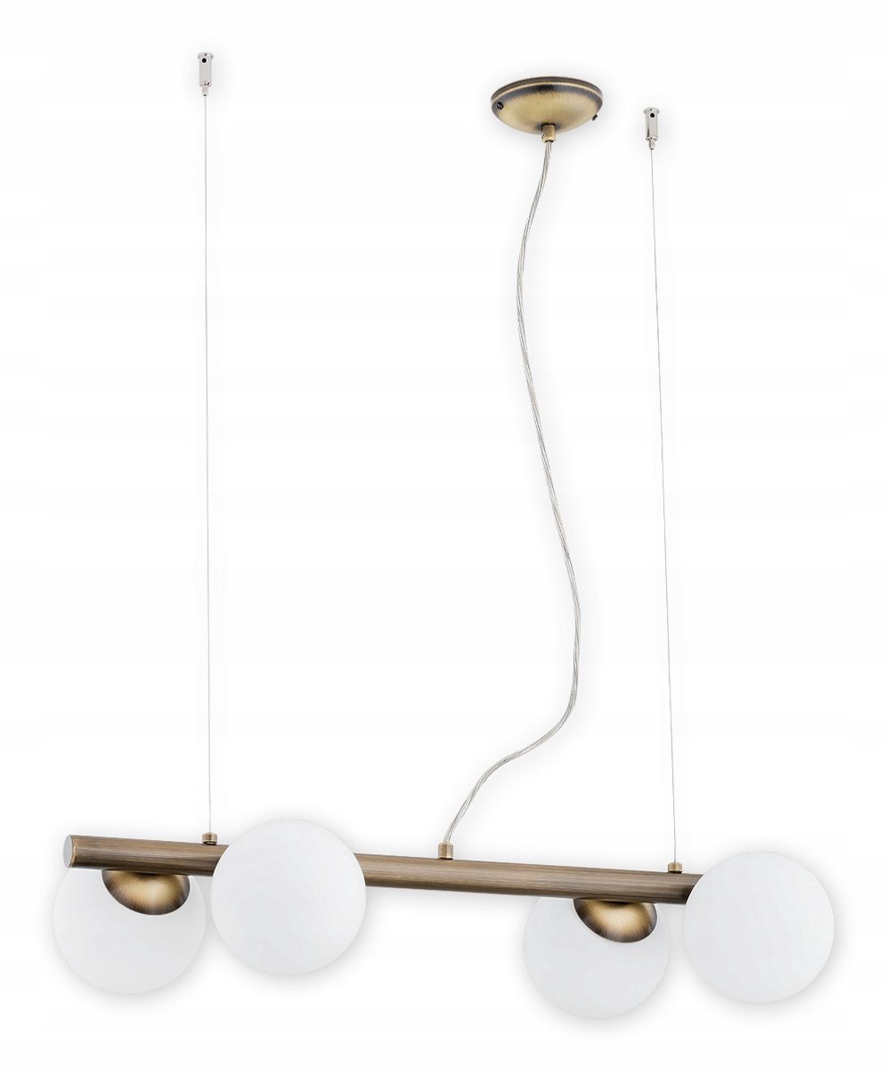 Lemir Osso 4-lichts plafondlamp LED E14 Patina Wit Mat Modern