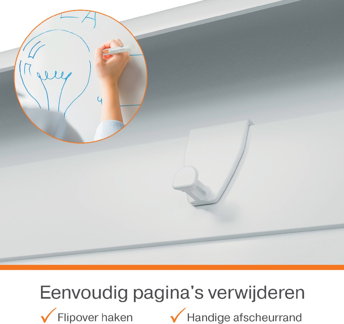 Nobo Premium Plus Stalen Flipover met Driepootstatief thumbnail 6