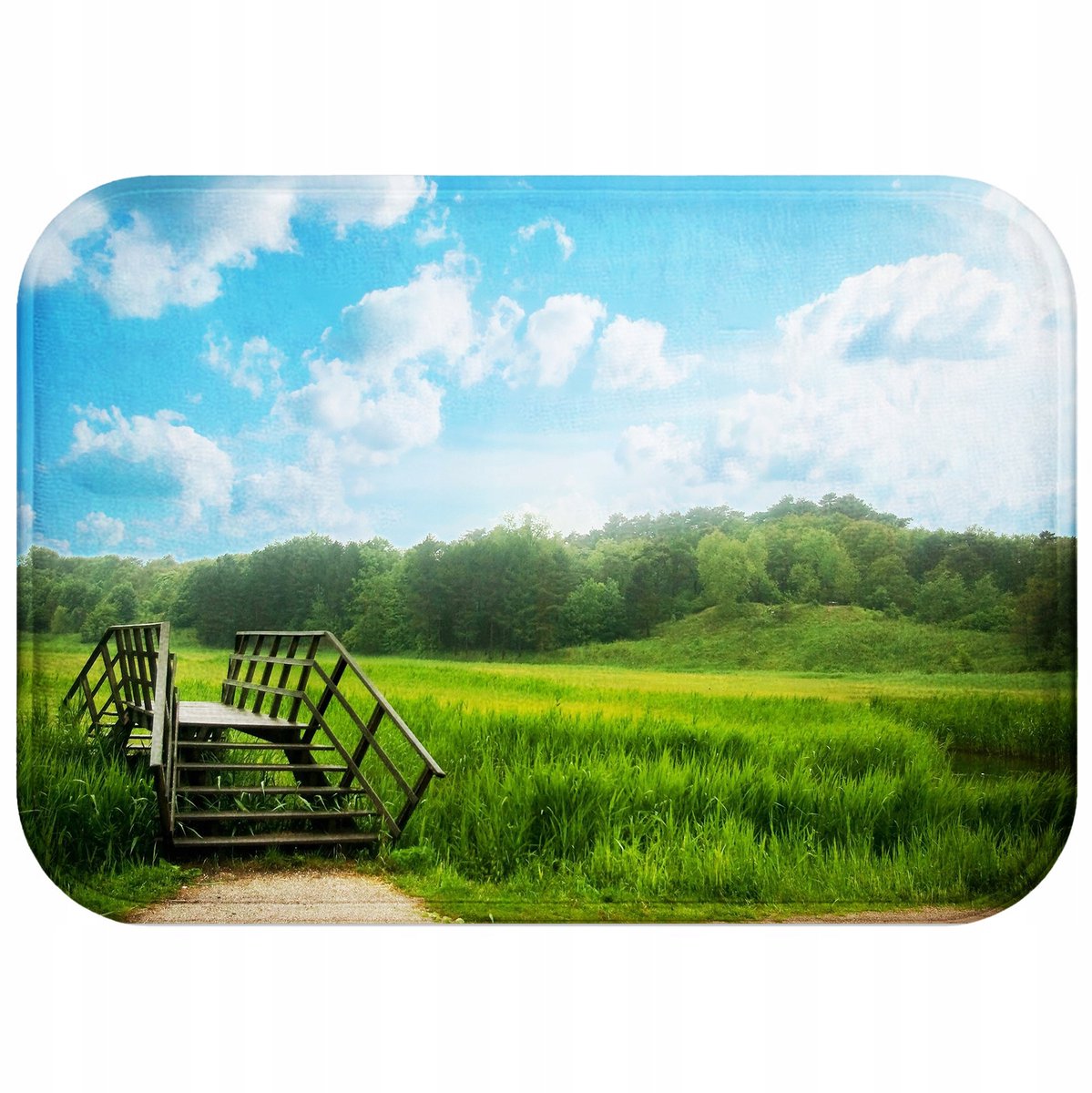 Antislip Badmat 60x40cm - Natuurprint - Zacht & Sneldrogend