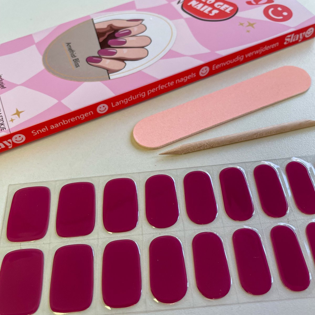 Slayo© - Gellak Stickers - Amethist Bliss - Nagelstickers - Gel Nail Wrap - Nail Art Stickers - Nail Art - Gellak Nagels - Gel Nagel Stickers - LED/UV lamp nodig