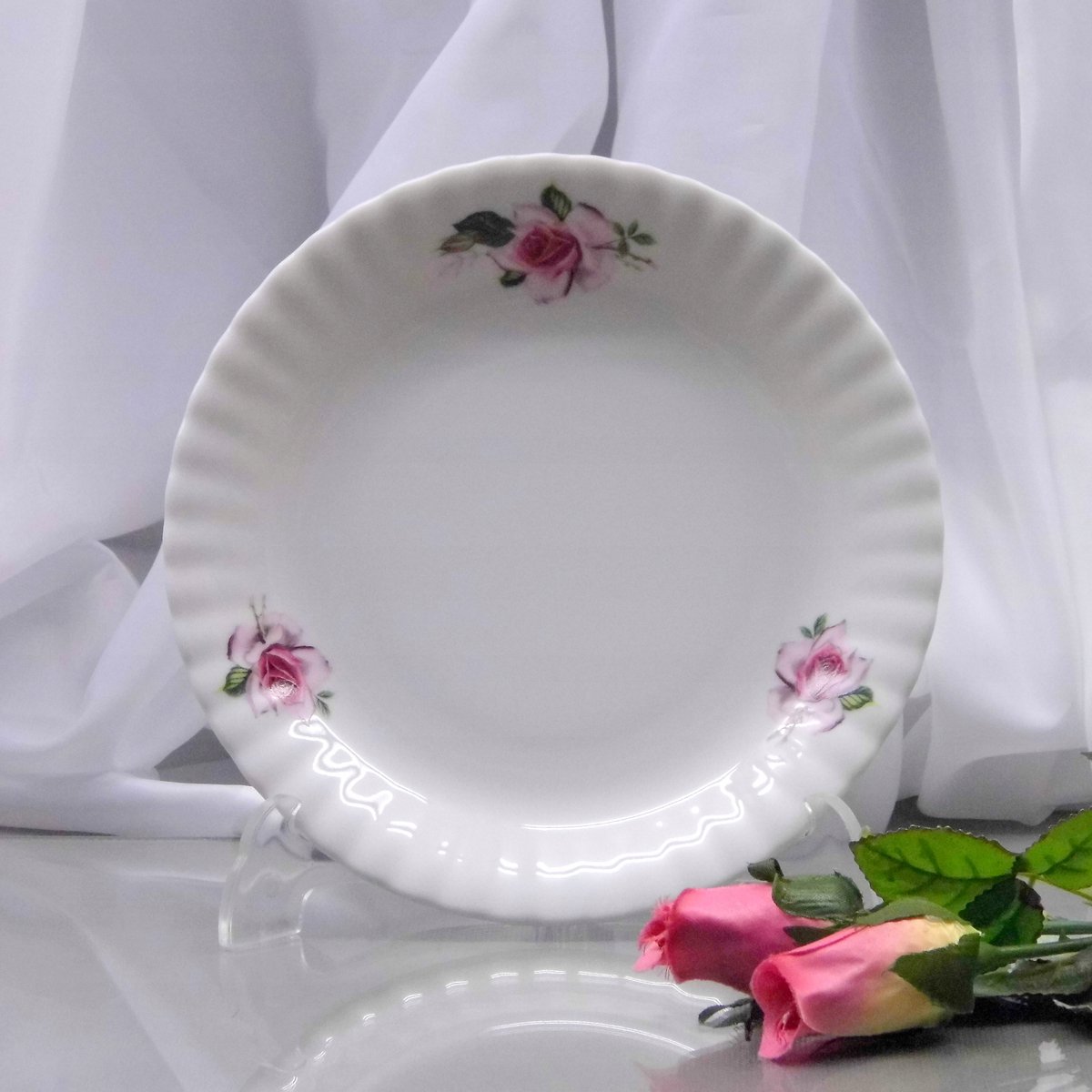 Malcer Iwona 873 Porseleinen Bord 17 cm - Rode Rozen