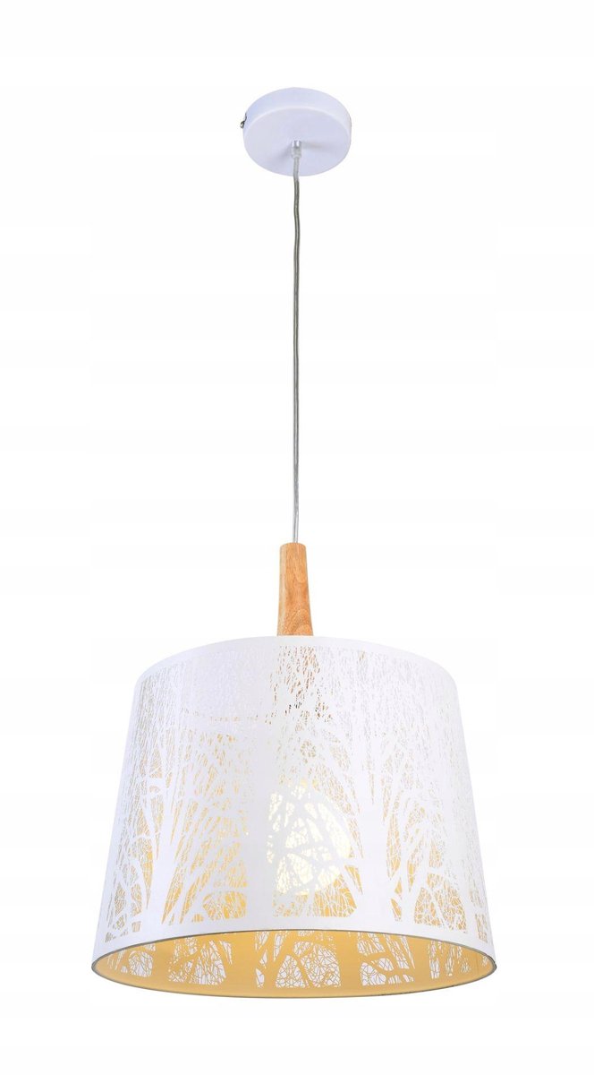 Maytoni Hanglamp Woonkamer Ettaffel Wit Stoffen Kap 40cm E27