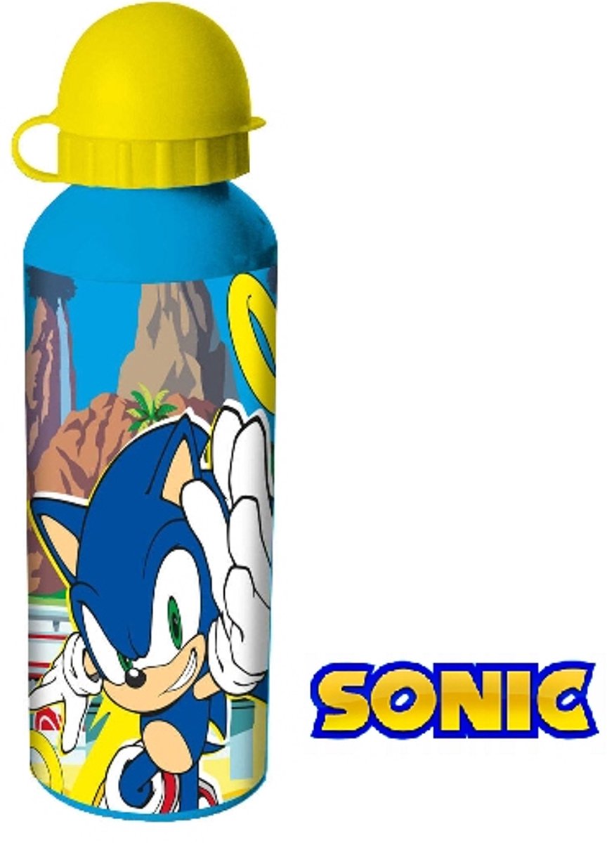 Sonic Aluminium Bidon 500ml - Geel, Lekvrij en BPA-vrij
