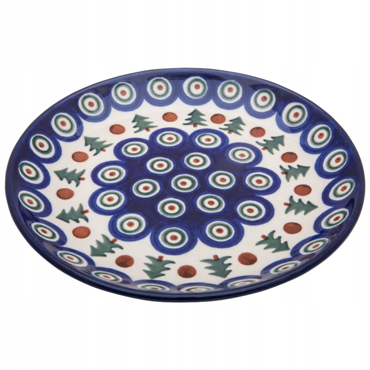 Handgemaakt Bolesławiec Dessertbord Ø 20 cm - Uniek Vintage Design