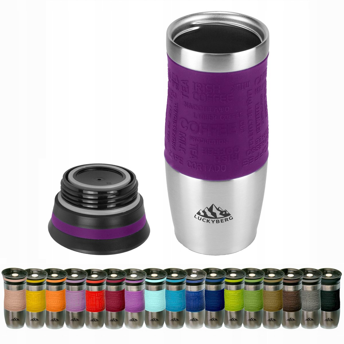 LUCKYBERG Thermosbeker 400ml - RVS, Lekvrij & Warmhoudend
